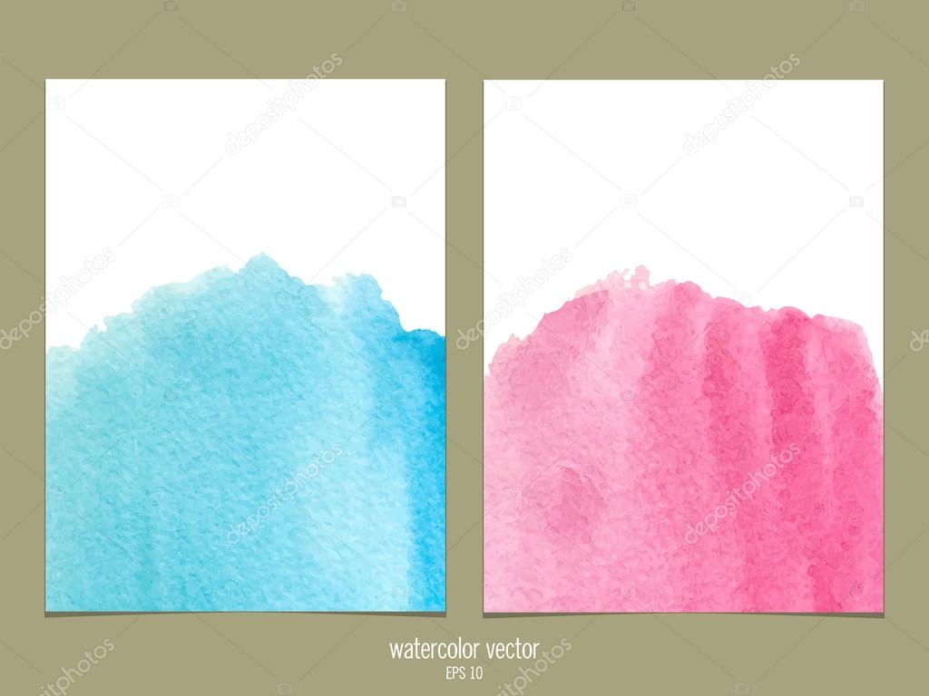 photo Vetor Fundo Aquarela Rosa E Azul https br depositphotos com 71830959 stock illustration pink and blue watercolor vector html