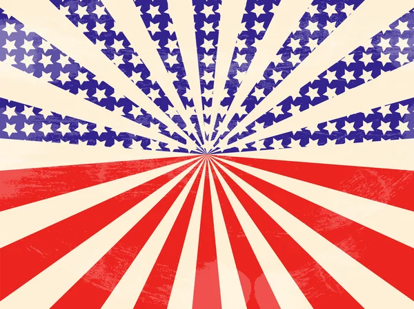 Bandiera americana vintage — Vettoriale Stock