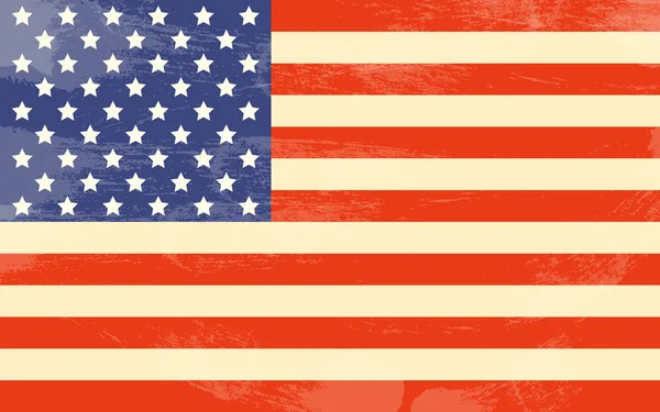 Ročník americká vlajka — Stockový vektor