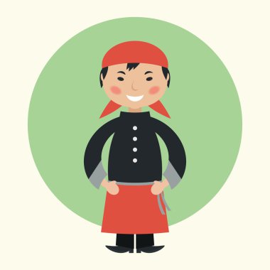 Komik karikatür suşi şefi 