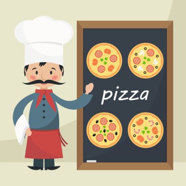  Şef Aşçı menü pizza ile.