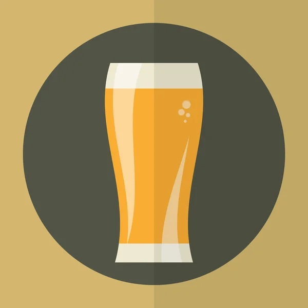Icono de cristal de cerveza. — Archivo Imágenes Vectoriales