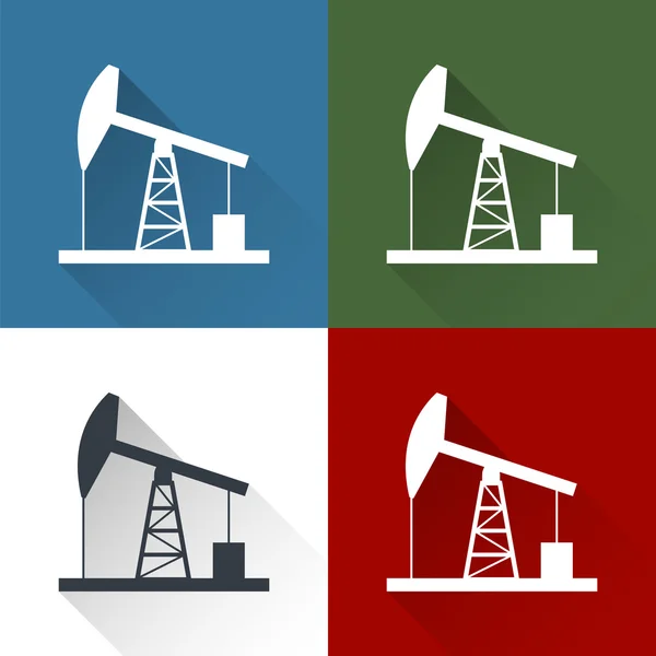 Oil derrick icon. — Stock Vector