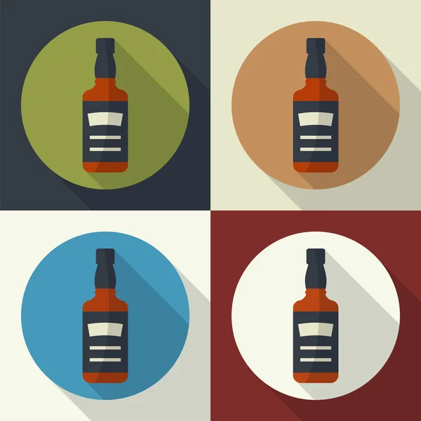 Иконка бутылки виски . — стоковый вектор