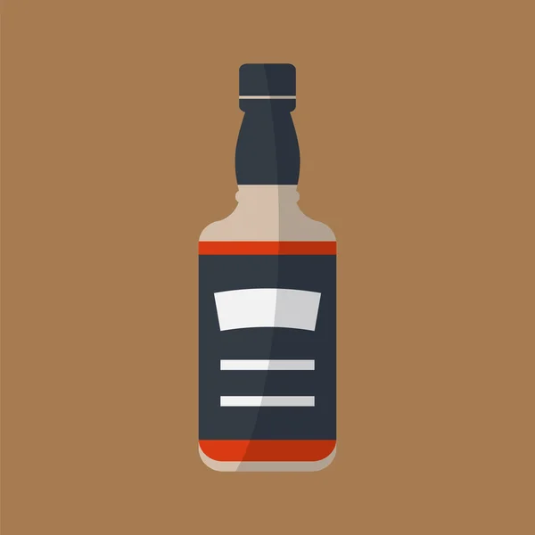 Whisky botella vector . — Vector de stock