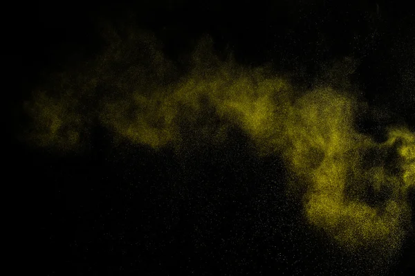 Abstract yellow and gold  paint Holi. — Stock Photo, Image