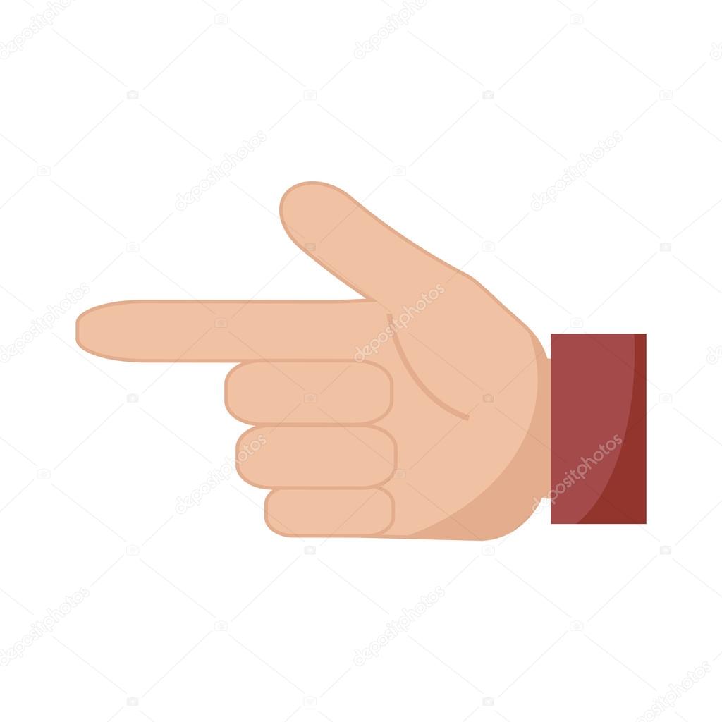 Hand pointer icon. Forefinger icon.