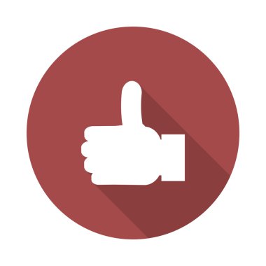 Siluet simge başparmak. Simge gibi.