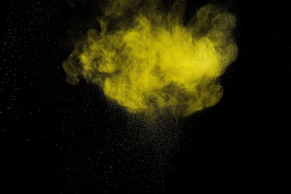 Абстрактная желтая и золотая краска Холи . — стоковое фото
