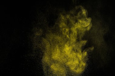 Soyut altın ve sarı boya Holi.