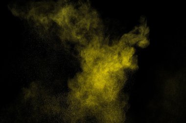 Soyut altın ve sarı boya Holi.