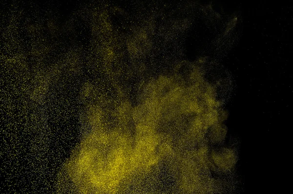 Peinture abstraite jaune et or Holi . — Photo