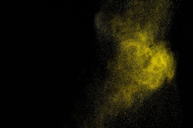 Soyut altın ve sarı boya Holi.