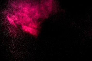 Holi soyut kırmızı ve pembe boya.