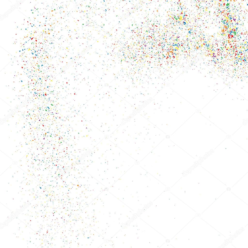 Colorful explosion of confetti.  Colorful grainy texture vector.