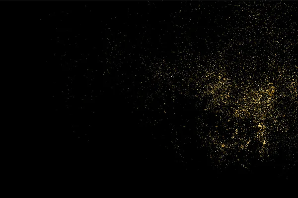 Золотий Блиск Текстури Чорному Тлі Свято Фону Золотий Вибух Конфетті — стоковий вектор