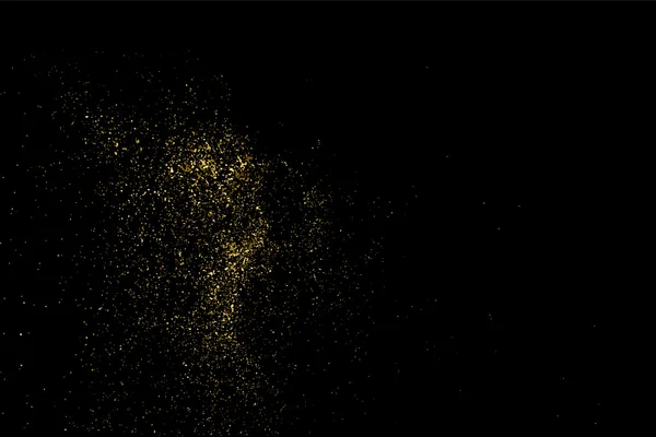 Χρυσή Glitter Υφή Μαύρο Φόντο Ιστορικό Διακοπών Χρυσή Έκρηξη Κομφετί — Διανυσματικό Αρχείο