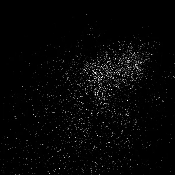Körnige Abstrakte Textur Auf Schwarzem Hintergrund Schneebeschaffenheit Gestaltungselement Vektor Illustration — Stockvektor