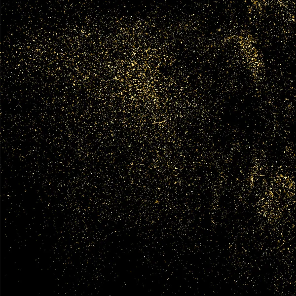 Χρυσή Glitter Υφή Μαύρο Φόντο Χρυσή Έκρηξη Κομφετί Χρυσή Κοκκώδης — Διανυσματικό Αρχείο
