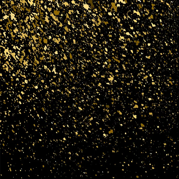 Χρυσή Glitter Υφή Μαύρο Φόντο Χρυσή Έκρηξη Κομφετί Χρυσή Κοκκώδης — Διανυσματικό Αρχείο