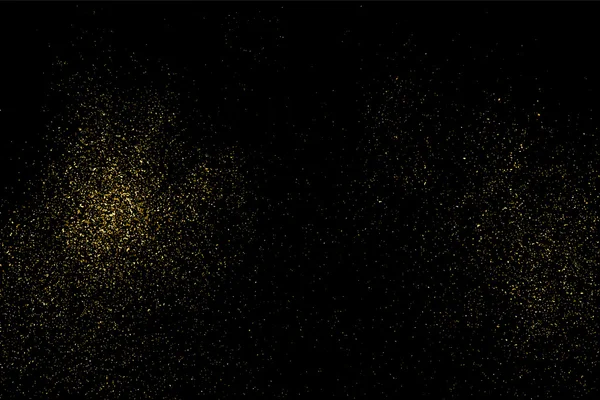 Текстура Золотого Блеска Черном Фоне Отдых Золотой Взрыв Конфетти Золотистая — стоковый вектор