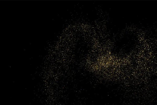 Texture Paillettes Sur Fond Noir Fond Vacances Une Explosion Dorée — Image vectorielle