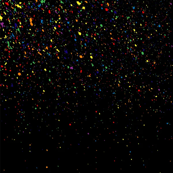 Explosão Colorida Confete Grainy Abstrato Textura Colorida Fundo Preto Elemento —  Vetores de Stock