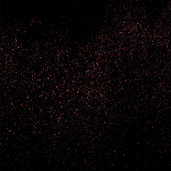 黒地にピンクのグリッターのテクスチャです 紙吹雪のピンクの爆発 黒地にピンク ザラザラした抽象的な質感 イベントのベクトルの背景 ベクトル図 Eps — ストックベクタ
