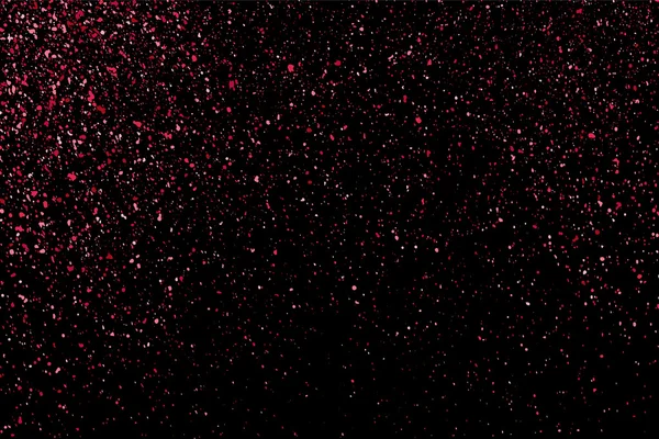 Texture Rose Paillettes Sur Fond Noir Explosion Rose Confettis Texture — Image vectorielle