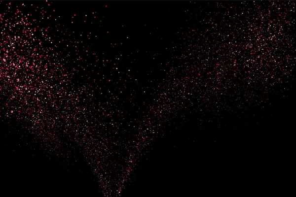 Textura Brilho Rosa Sobre Fundo Preto Explosão Cor Rosa Confete —  Vetores de Stock