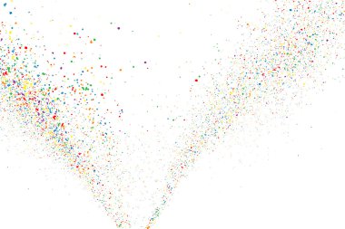 Renkli patlama konfeti. Renkli grenli doku vektör.