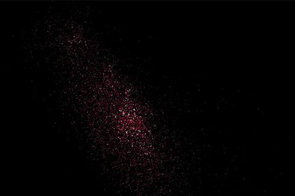 Texture rose paillettes sur fond noir . — Image vectorielle