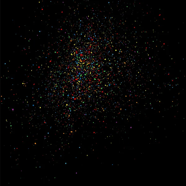 Explosion colorée de confettis. vecteur de texture granuleuse colorée . — Image vectorielle