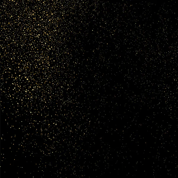 Textura Brillo Dorado Sobre Fondo Negro Explosión Dorada Confeti Textura — Vector de stock