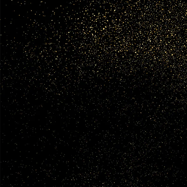 Textura Brilho Dourado Sobre Fundo Preto Explosão Dourada Confete Textura — Vetor de Stock