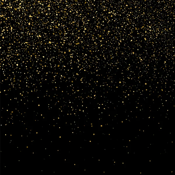 Textura Brillo Dorado Sobre Fondo Negro Explosión Dorada Confeti Textura — Vector de stock