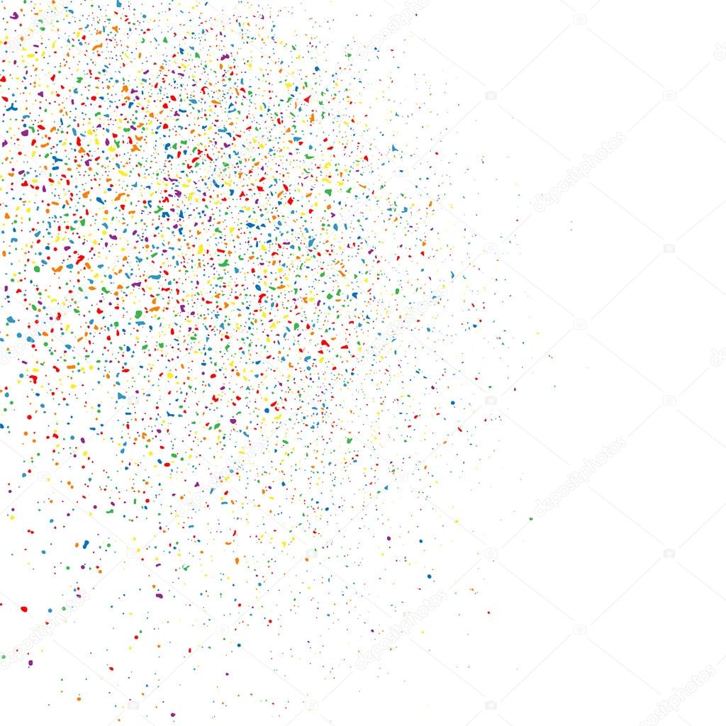 Colorful explosion of confetti.  Colorful grainy texture vector.