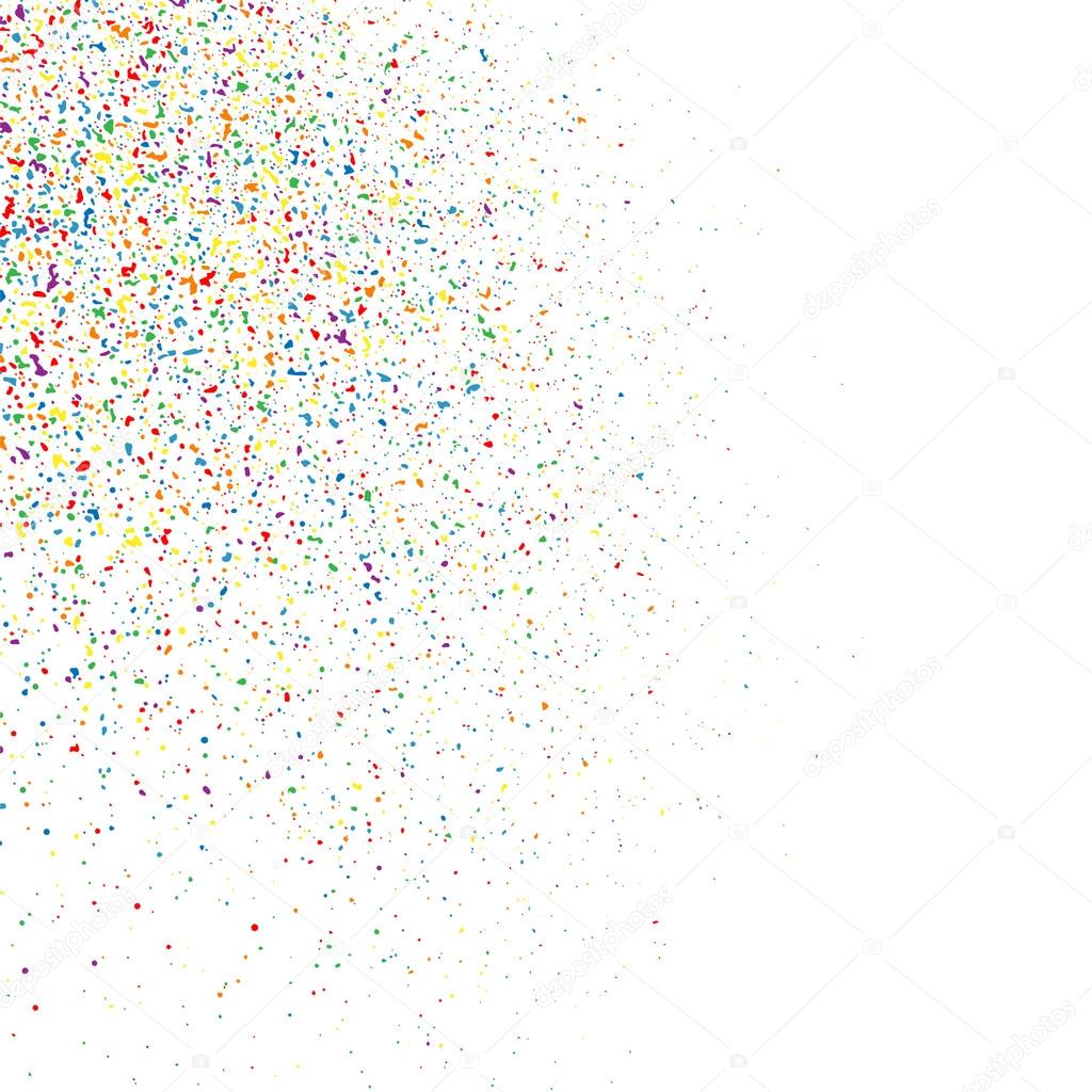 Colorful explosion of confetti.  Colorful grainy texture vector.