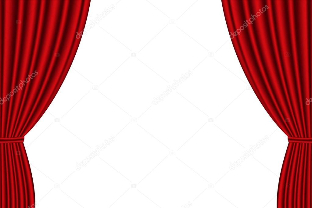 Rideau rouge ouvert sur fond blanc — Image vectorielle sergio34 ... Rideau rouge ouvert sur fond blanc — Image vectorielle sergio34 ...