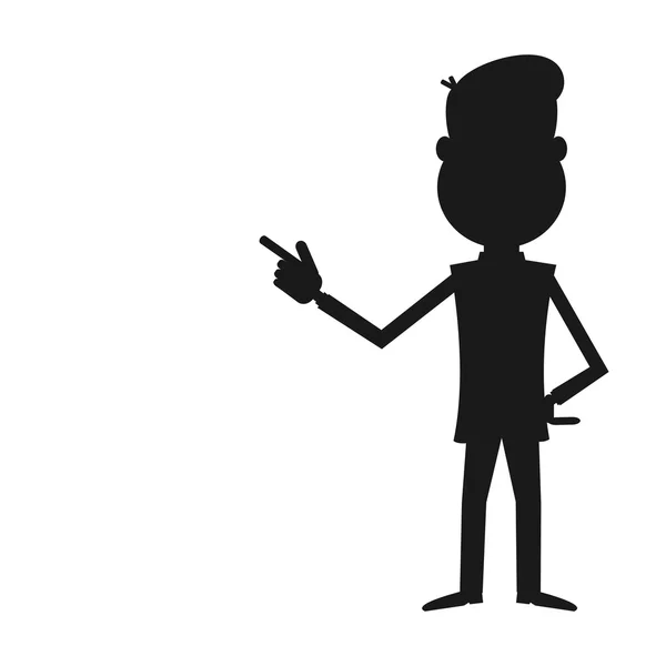 Cartoon Geschäftsmann Silhouette Vektor. — Stockvektor