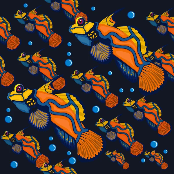 Motif sans couture. poissons tropicaux . — Image vectorielle