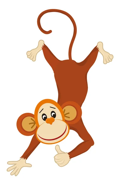 Αστεία μαϊμού σε λευκό φόντο. Μπράβο — Διανυσματικό Αρχείο