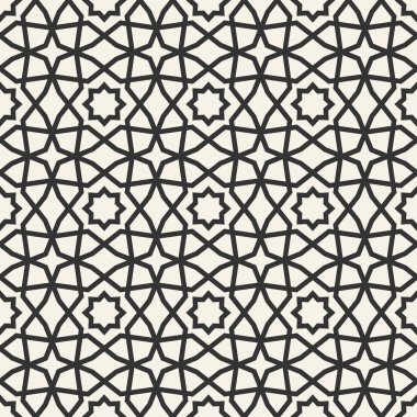 Soyut kesintisiz geometrik İslami duvar kağıdı deseni