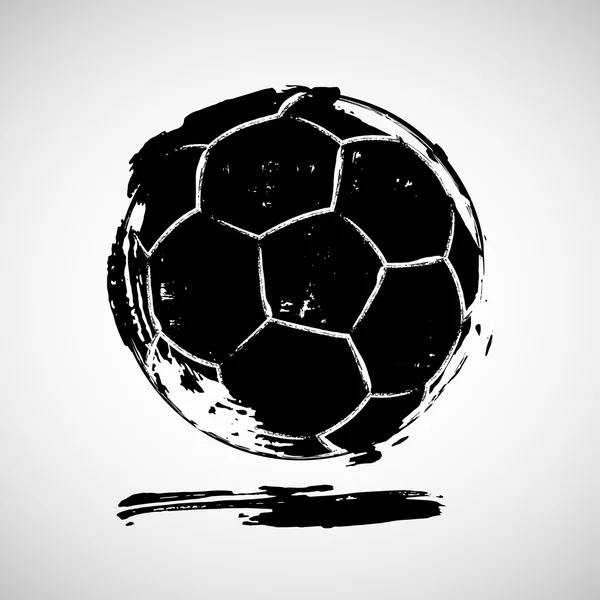 Bola de fútbol grunge abstracta — Vector de stock