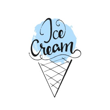 Dondurma el çizilmiş yazı