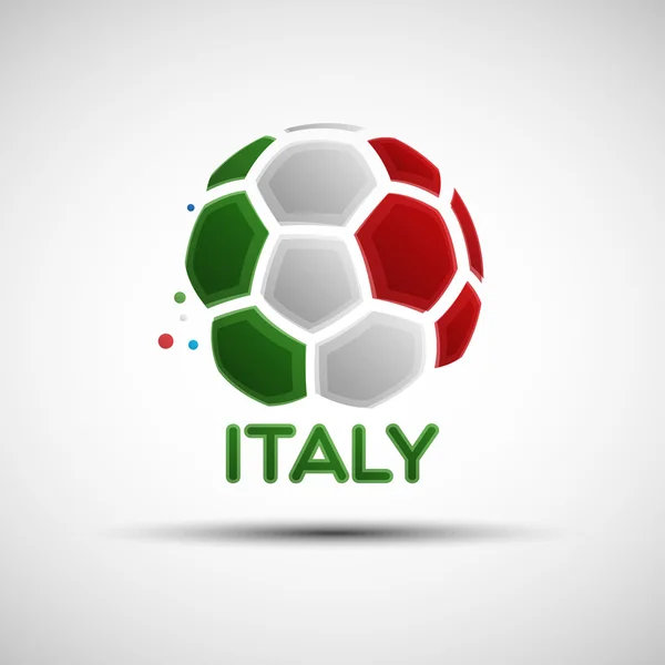 Abstrait Italie ballon de football — Image vectorielle
