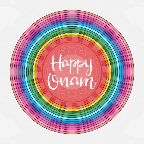 Diseño de la tarjeta de felicitación Happy Onam — Vector de stock