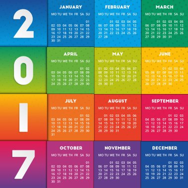 Renkli takvim 2017
