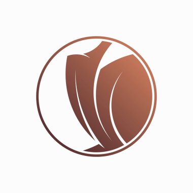 Güzellik ve sağlık logosu tasarımı. Beyaz arkaplanda izole edilmiş soyut kadın silueti ve yaprağının vektör çizimi