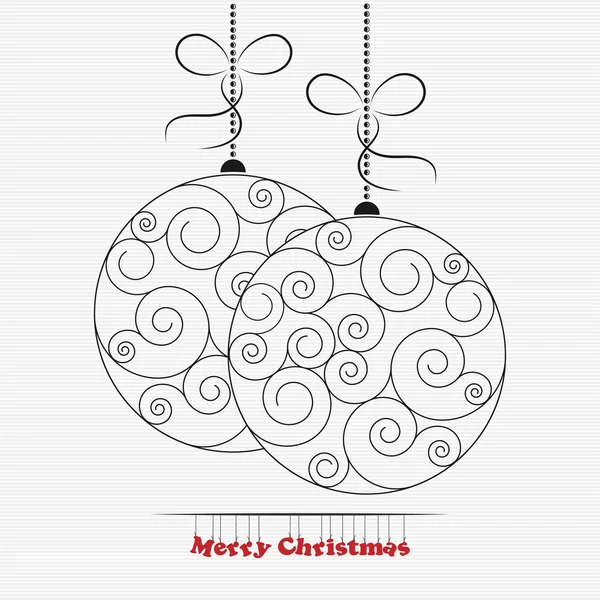 Decoratieve kerstballen — Stockvector